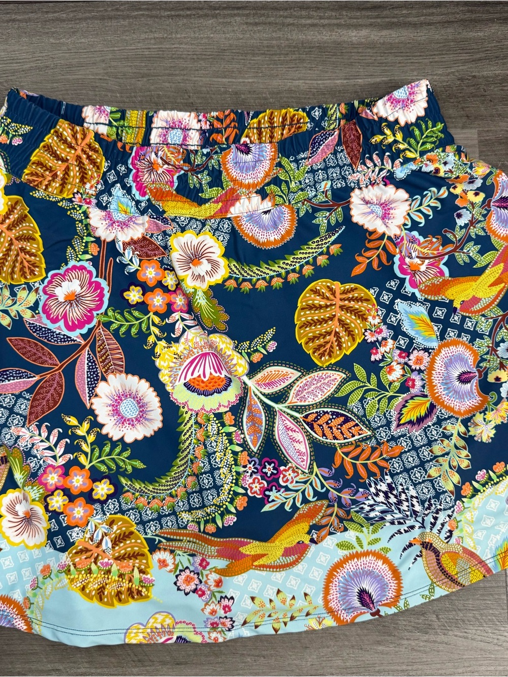 Johnny Was Navy Floral Active Skirt